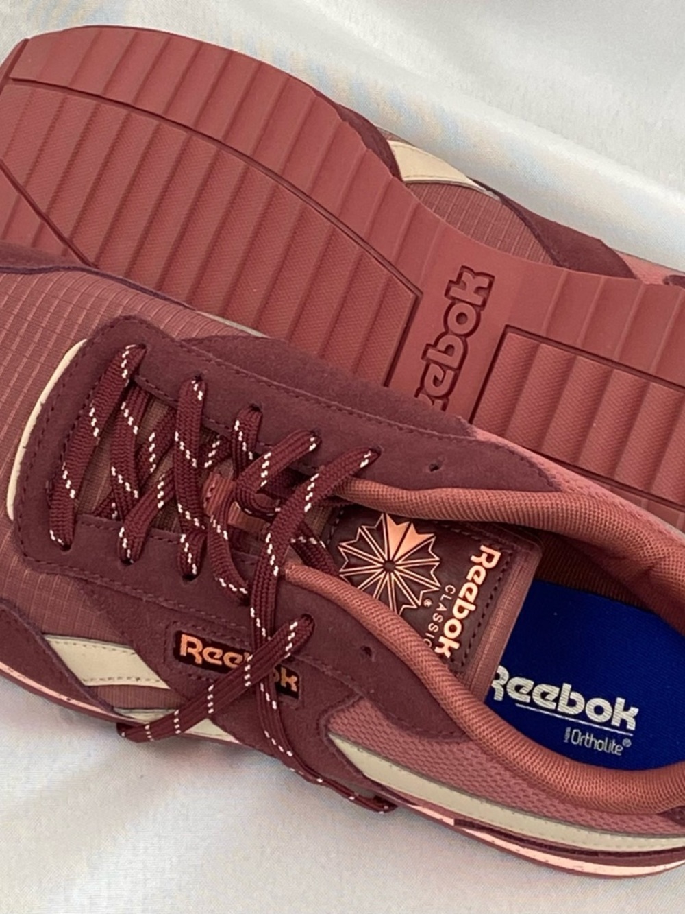 Reebok Classic Suede Leather & Fabric Lace-up Rose Buff  Harmon TL Sneakers NWOT - Picture 3 of 10